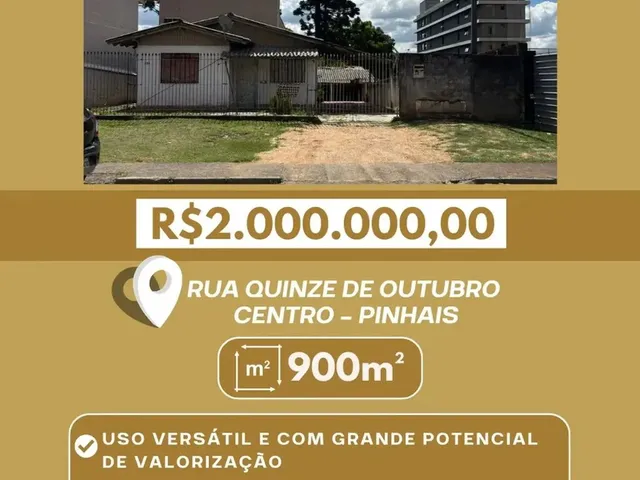 Imagem: Terreno com 900M no Centro de Pinhais Excelente