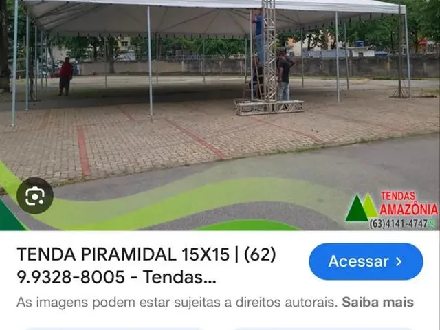 Imagem: Tenda de 15X15 Pé Direito 4 Metros