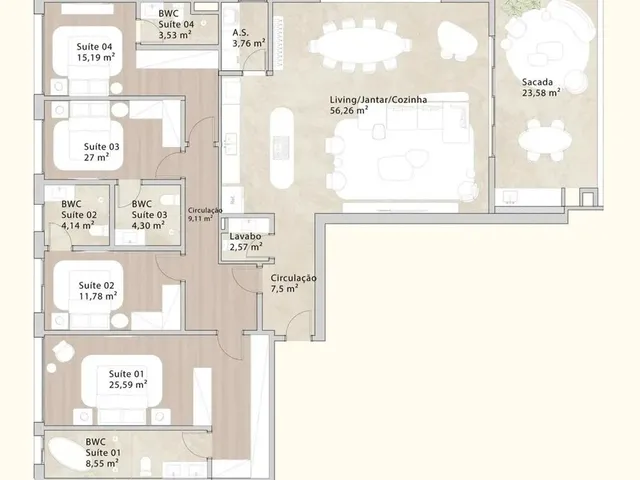 Imagem 12: Apartamento 4 Dormitórios para Venda em Florianópolis - Sc