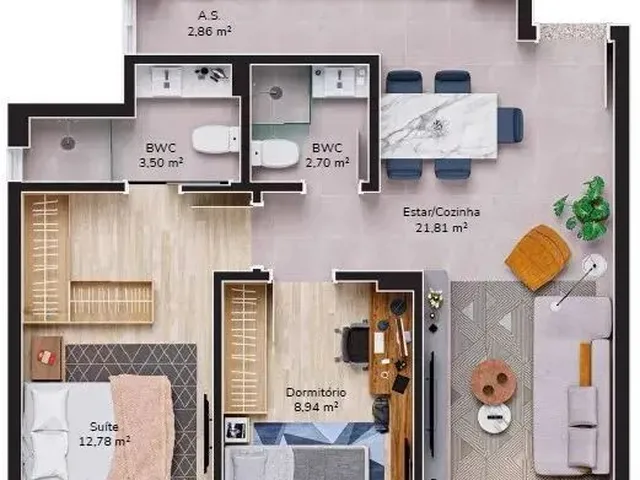 Imagem 8: Apartamento 2 Dormitórios para Venda em Florianópolis - Sc