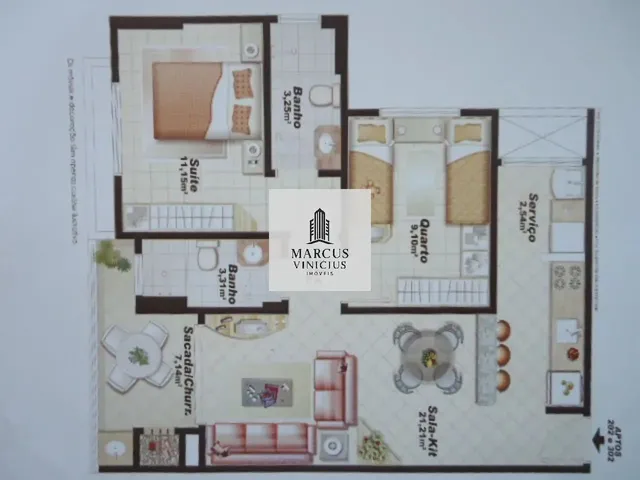 Imagem 11: Apartamento À Venda em Florianópolis-Sc, no Bairro Canto: 2 Quartos, 1 Suíte, 2