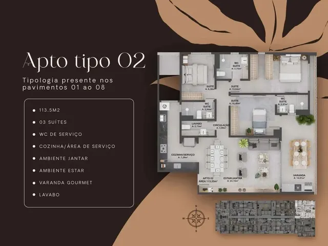 Imagem 3: Apartamento de Alto Padrão 3 Quartos, Sendo 2 Suítes. 15% de Sinal + Parcelas Mensais