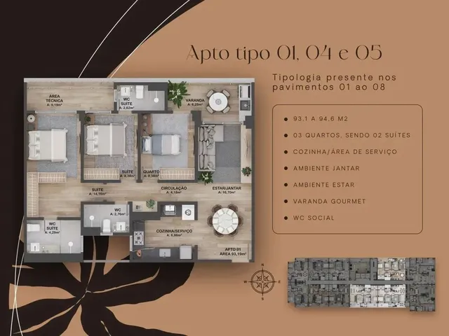 Imagem 2: Apartamento de Alto Padrão 2 Suítes. 15% de Sinal + Parcelas Mensais. Entrega: Junho/27