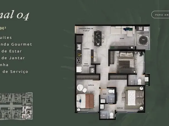 Imagem 8: Florezza Residence Tabela Mega Especial Só 15% de Sinal Apartamento 2 Quartos, 1 Suíte