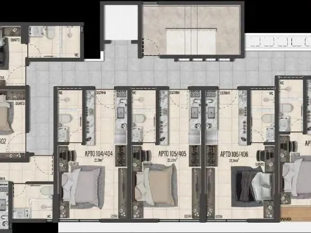 Imagem 6: 1 Flat de 22 M² Intermares - Cabedelo, À Venda por R$ 206.280