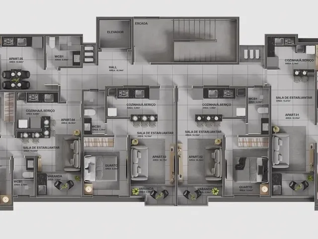 Imagem 15: Apartamento Intermares, 23M²-1Quarto,1Wc Social, Cozinha, 01 Vaga Demarcada