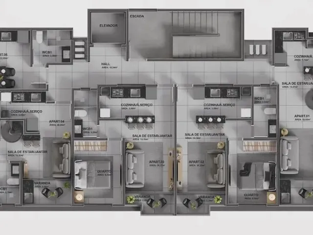 Imagem 10: Apartamento Intermares, 23M²-1Quarto,1Wc Social, Cozinha, 01 Vaga Demarcada