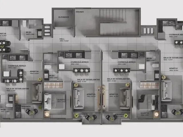 Imagem 7: Apartamento Intermares, 23M²-1Quarto,1Wc Social, Cozinha, 01 Vaga Demarcada