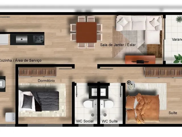 Imagem 5: Apartamento para Venda Tem 67 Metros Quadrados com 2 Quartos em Jacumã - Conde - Pb