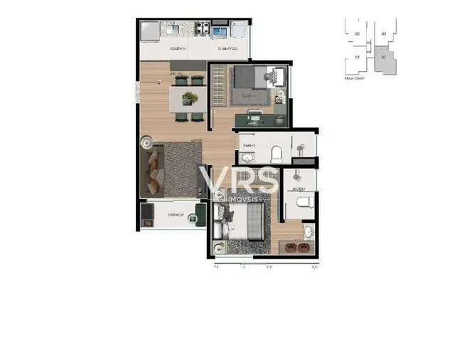 Imagem 4: Apartamento com 2 Dormitórios À Venda, 54 M² por R$ 260.000,00 - Posse