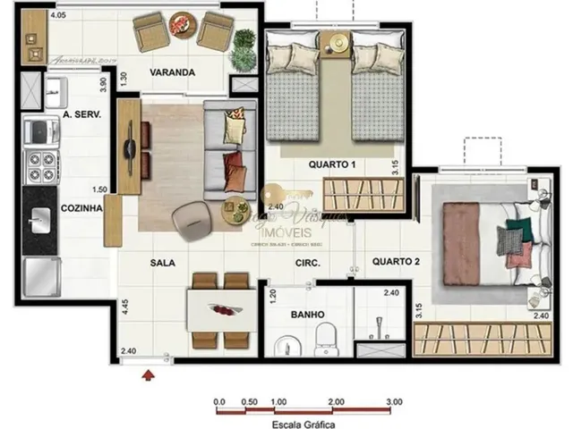 Imagem 6: Apartamento para Venda em Teresópolis, Albuquerque, 2 Dormitórios, 1 Banheiro, 1 Vaga