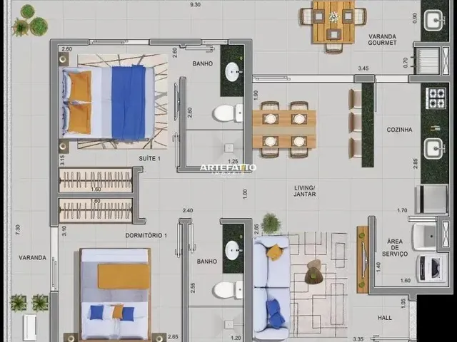 Imagem 15: Apartamento a Venda no Itaguá Perto da Praça do Cristo 2 Dormitórios e 1 Vaga