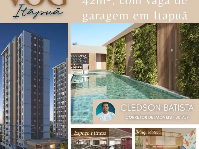 Imagem: Vog Itapuã, 2 Distribuído em 42M², Varanda