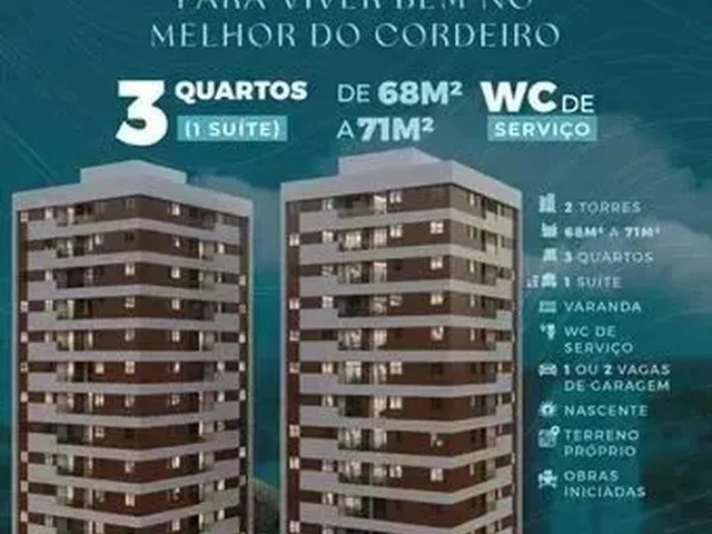 Imagem 4: Bc Brisa dos Nobres | Entrega Ago/2026 | Cordeiro | 68 a 71M² | 3 Quartos