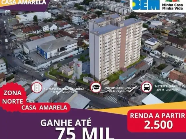 Imagem: O apartamento possui 2 Dormitórios, 1 Banheiro, 1 Vaga na