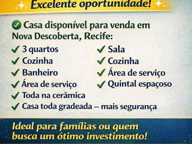Imagem: Vende-Se Casa em Nova Descoberta - 3 Quartos