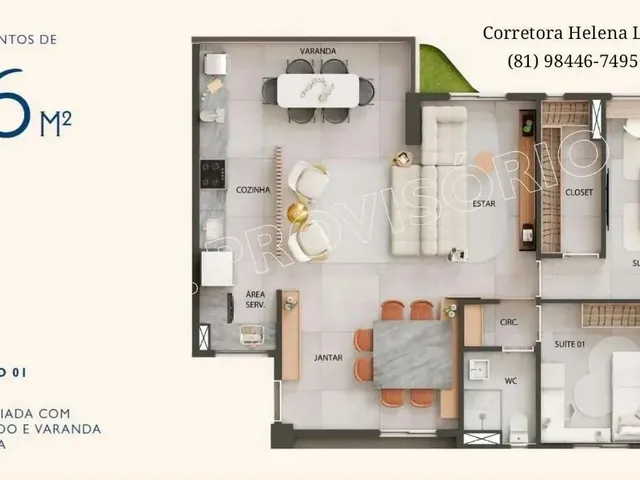 Imagem 6: Quartos (1 Suíte
