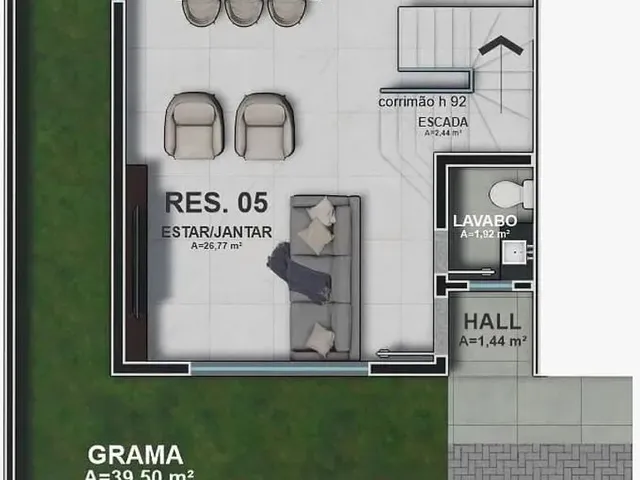 Imagem 8: Sobrado com 4 Dormitórios À Venda, 157 M² por R$ 1.090.000,00 - Água Verde