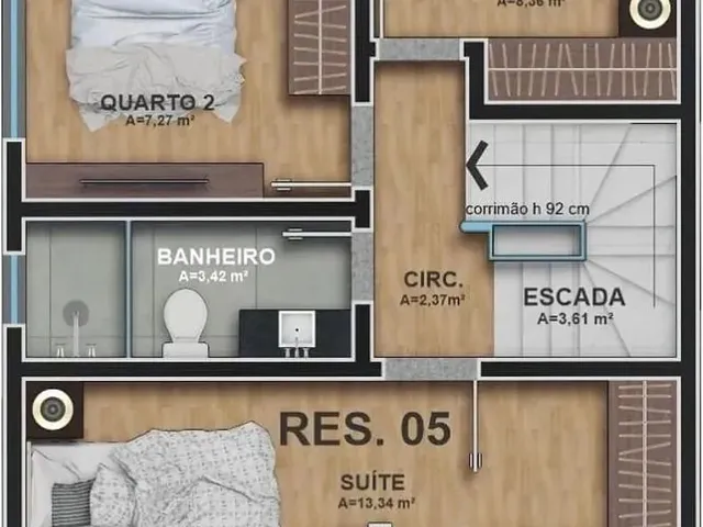 Imagem 5: Sobrado com 4 Dormitórios À Venda, 157 M² por R$ 1.090.000,00 - Água Verde