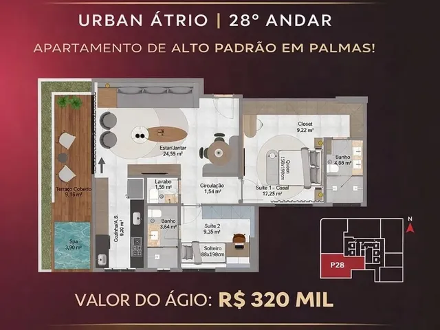 Imagem: Vendo Ágio de Penthouse no Urban Átrio