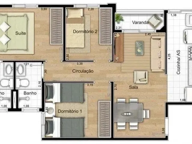 Imagem 7: Apartamento À Venda em Campinas, Vila Satúrnia, com 3 Quartos, com 60 M²