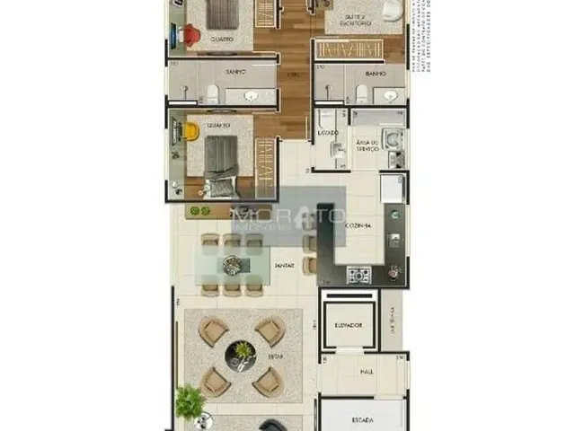 Imagem 4: Cobertura À Venda, 3 Quartos, 2 Suítes, 3 Vagas, Castelo - Belo Horizonte/Mg