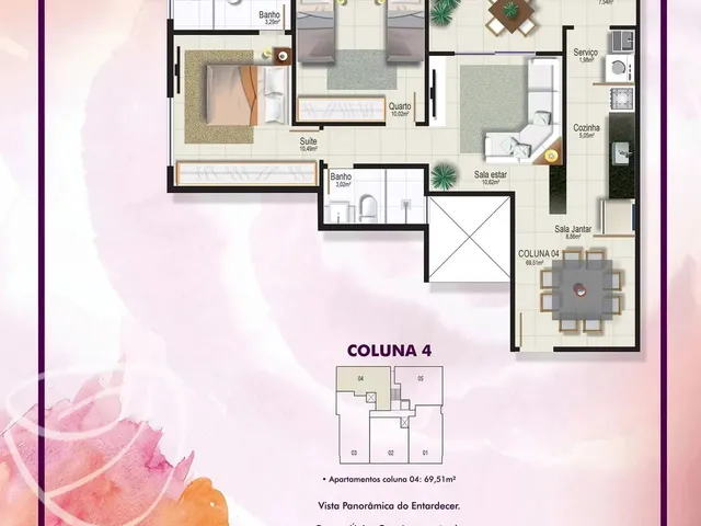 Imagem 7: Apartamento em Castelhanos - 2 Ou 3 Quartos com Suíte - 1 Quadra do Mar