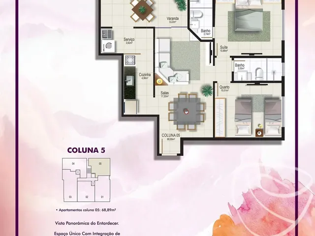 Imagem 4: Apartamento em Castelhanos - 2 Ou 3 Quartos com Suíte - 1 Quadra do Mar