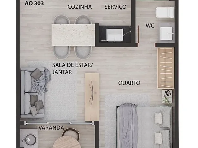 Imagem 2: Bauhaus by Neo Apartamento com 3 dormitórios