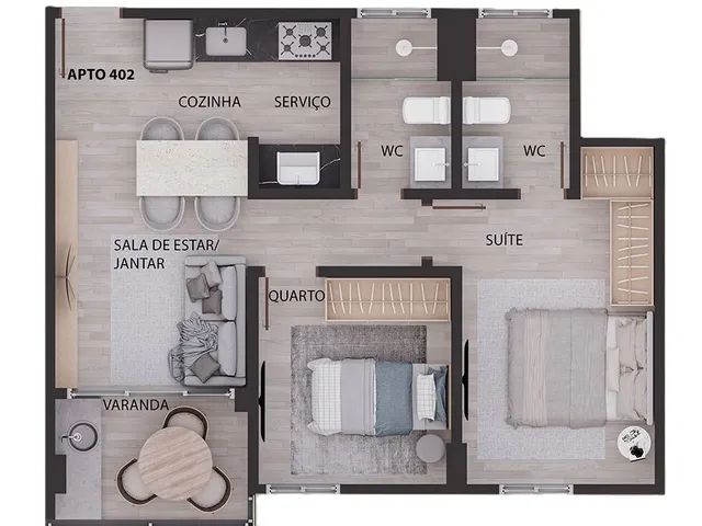 Imagem 3: Bauhaus by Neo Apartamento com 3 dormitórios