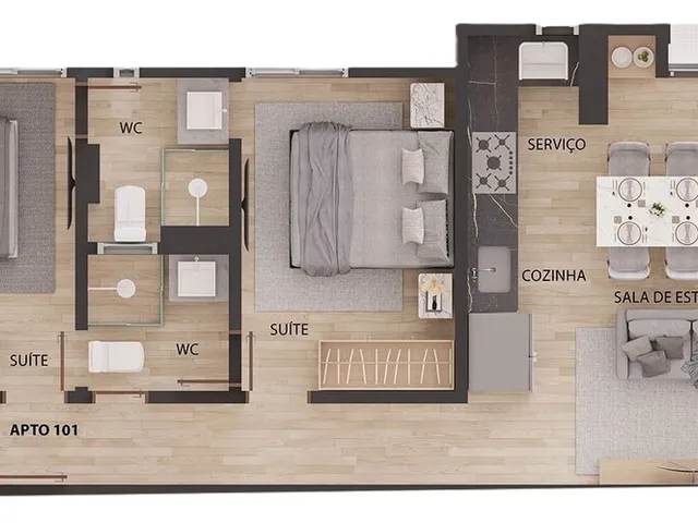 Imagem 4: Bauhaus by Neo Apartamento com 3 dormitórios