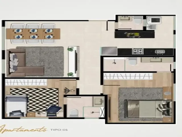 Imagem 2: Apartamento À Venda, 3 Quartos, 1 Suíte, 2 Vagas, Vila Paris - Belo Horizonte/Mg