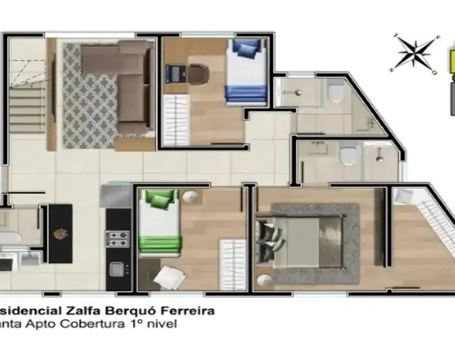 Imagem 3: Apartamento À Venda, 3 Quartos, 1 Suíte, 2 Vagas, Vila Paris - Belo Horizonte/Mg