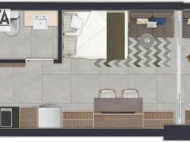 Imagem 2: Apartamento com 1 Dormitório para Alugar, 30 M² por R$ 2.554,32/Mês - Cocó