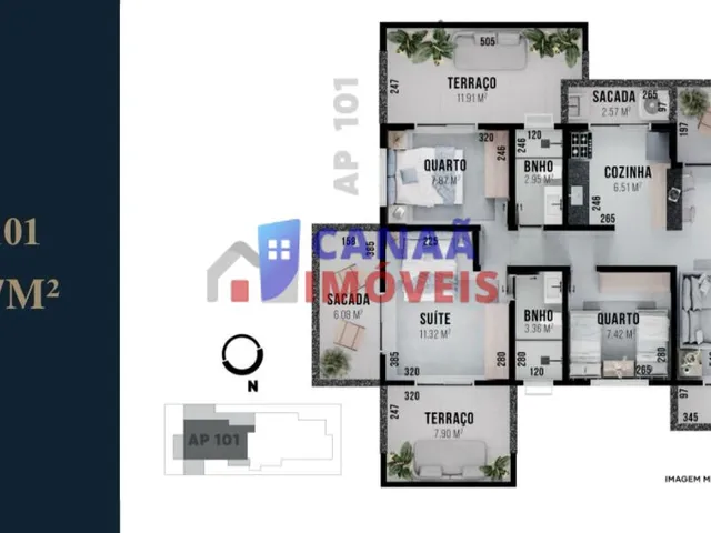 Imagem 4: Apartamento Alto Padrão, 3 quartos