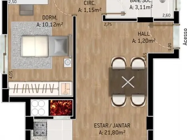 Imagem 5: Apartamento em Garibaldi, 1 Suíte e 1 Quarto