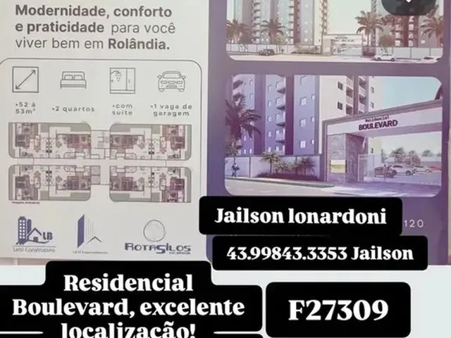 Imagem 1: Imóvel para Venda com 58 Metros Quadrados com 2 Quartos em Centro - Rolândia - Pr