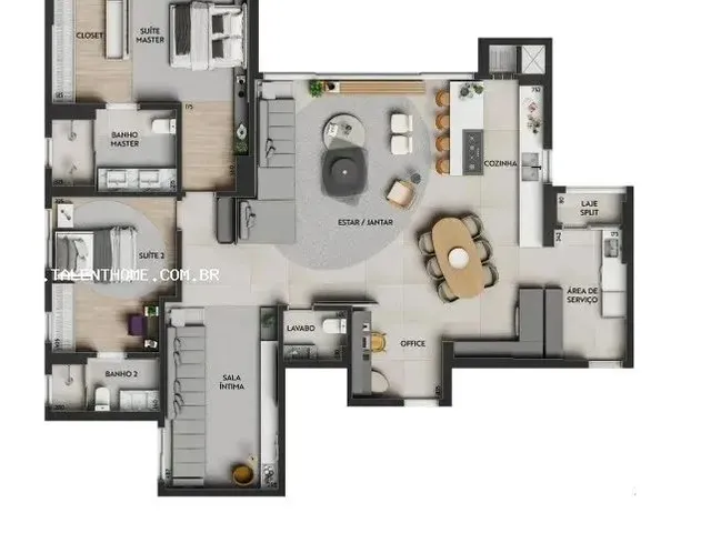 Imagem 8: Apartamento para Venda em Londrina, Arbo Plaenge, 2 Dormitórios, 2 Suítes, 3 Banheiros