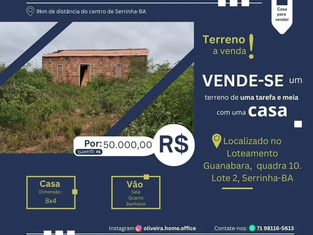 Imagem: Vende Se Um Terreno em Serrinha com Uma