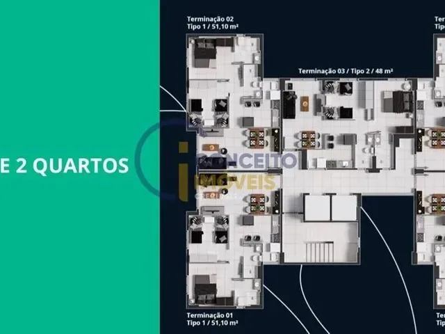 Imagem 14: Apartamento para Venda em Parnamirim, Rosa dos Ventos, 2 Dormitórios, 1 Suíte, 2