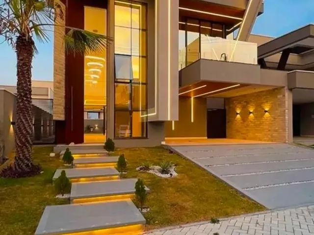Imagem: A casa em condomínio possui 4 Dormitórios, 5 Banheiros, 4