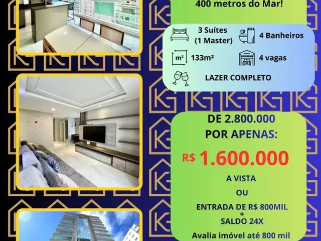 Imagem: Apartamento 3 Suítes Meia Praia Itapema