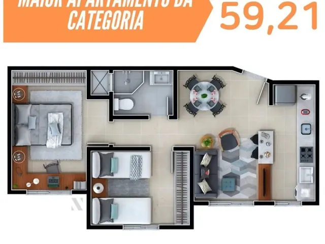 Imagem 11: Ville de Leon Clube Residencial - Apartamento 02 Dormitórios - Área de Lazer Completa
