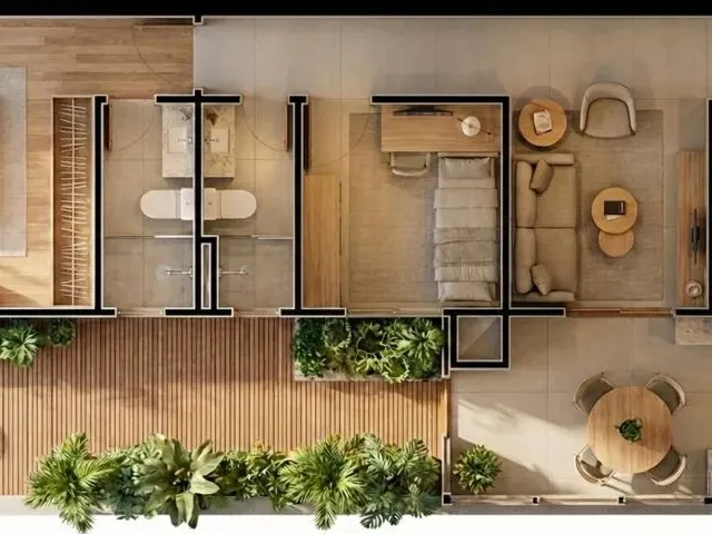 Imagem: Apartamento Giardino de 2 Quartos, Sendo