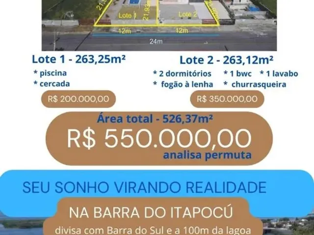 Imagem: Casa com Piscina À Venda na Barra do Itapocú