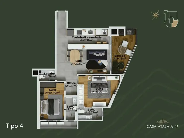 Imagem 1: Apartamento - 2 Dormitórios - 2 Suítes - Localizado em Itajaí / Fazenda Ref: Dw602662