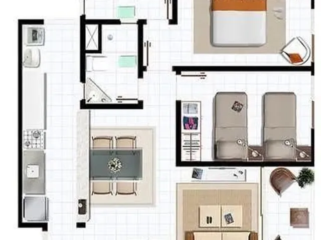 Imagem 8: Apartamento para Aluguel com 65 Metros Quadrados com 2 Quartos em Centro - Camaçari - Ba