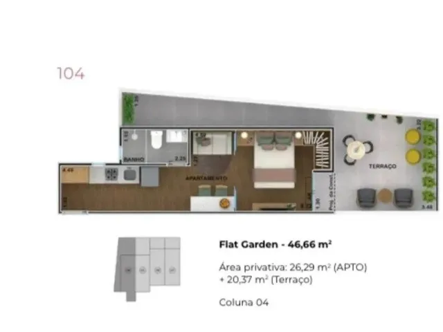 Imagem 4: Flat 1 Quarto - Monte Castelo