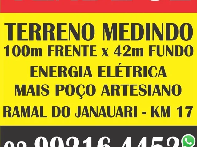 Imagem: Terreno 100M X 42M