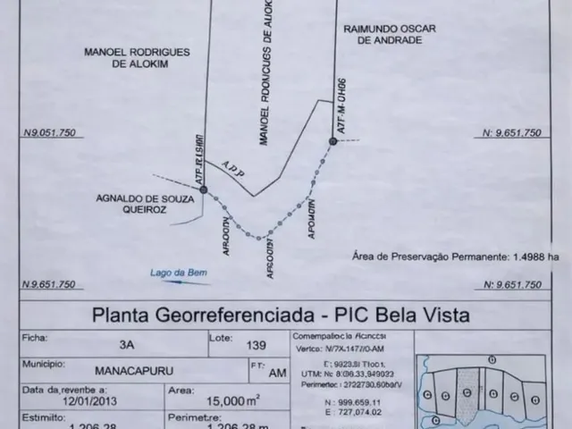 Imagem 6: Lago do Ubin - Terreno com 78.903M2, Casa com 2 Quartos, Varanda e Árvores Frutíferas